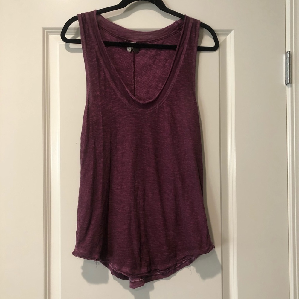 Free People Purple/Burgundy Tank Top